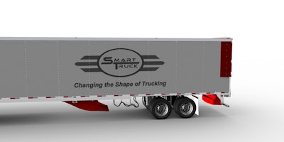 The SmartTrucks UT6-Plus system includes its undertray, a rear air deflector, two fairings on the back of the truck and a roof fairing.