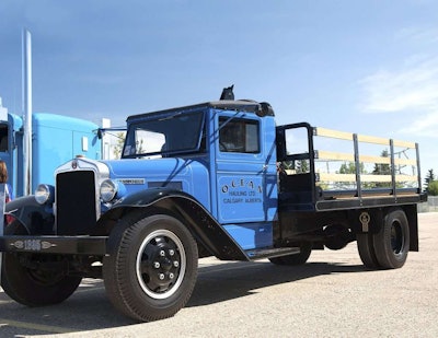 When Gordon “Gord” Cooper first saw the 1935 Kenworth 89 on display at the 1992 American Truck Historical Society (ATHS) Antique Truck Show in Vancouver, Wash., he immediately recognized something special. The 3-ton single drive axle flatbed truck still ran with its original 65-hp gasoline-powered Hercules JXCM engine, a 4-speed manual transmission, a 2-speed Brown-Lipe auxiliary transmission and a Timken 2-speed rear axle. But the wood frame cab and exterior of the truck was in poor shape. Cooper’s good friend, Pat Stump found the truck some years earlier sitting in the corner of a field near Yakima, Wash., with a layer of Mount St. Helens ash still covering its dashboard and much of its interior.