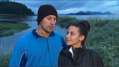 To hear from Jason and Amy at the finish line, click on the image. (CBS)