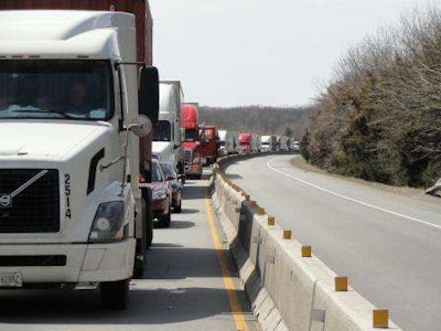 Traffic stopped on I-40