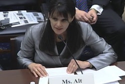 Volvo Group’s Susan Alt testifies before House highways subcommittee Thursday.