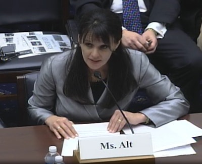 Volvo Group’s Susan Alt testifies before House highways subcommittee Thursday.