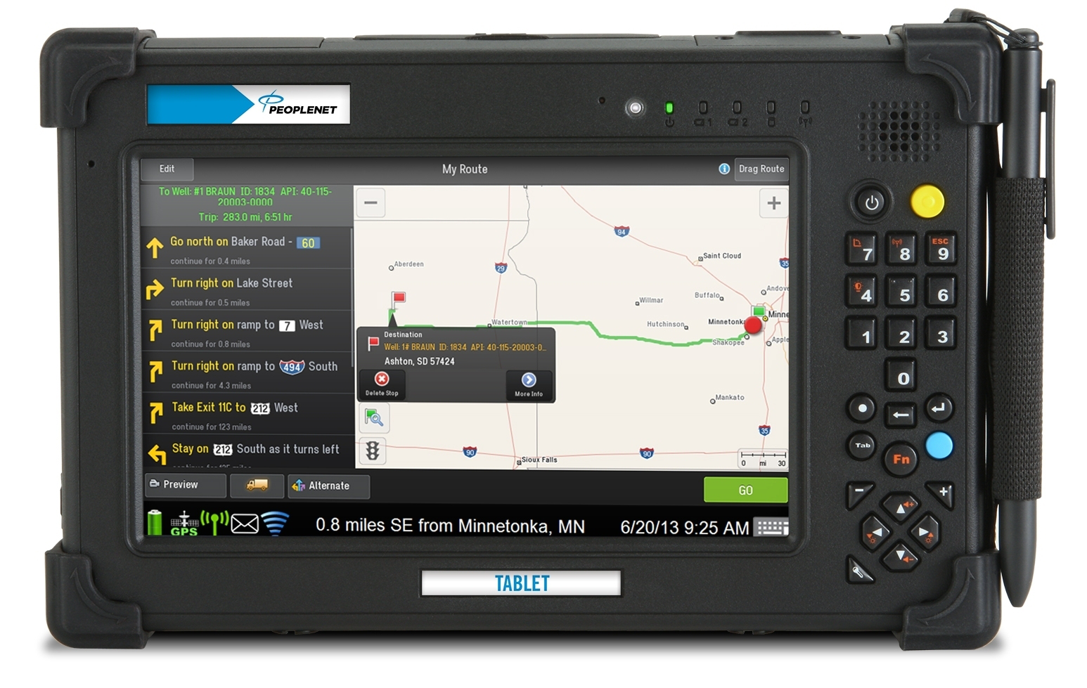 Tablet face Energy Services