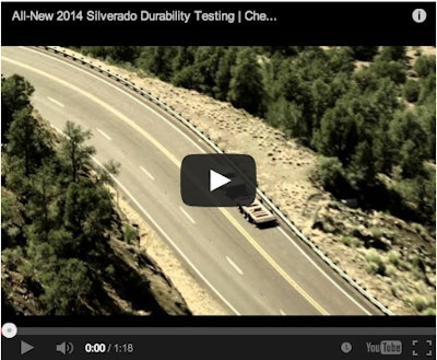 Silverado durability testing demonstration (Click for video)