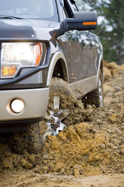 Tire Tests Mud Action