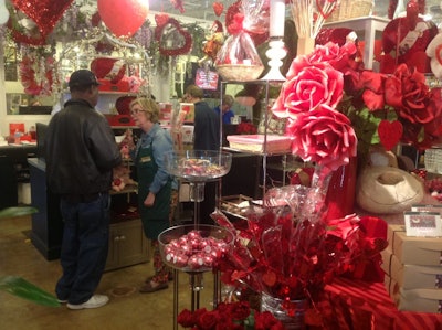 Inside the main Little Rock location of Tipton & Hurst, the day before Valentine’s.