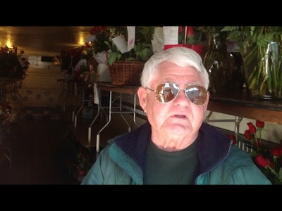 Ron Barrick, a former distribution manager for Tipton & Hurst, now works part-time at the florist, helping out during holidays. Here he shows how flower orders are staged for delivery on Valentine’s Day. (Click to see the video)