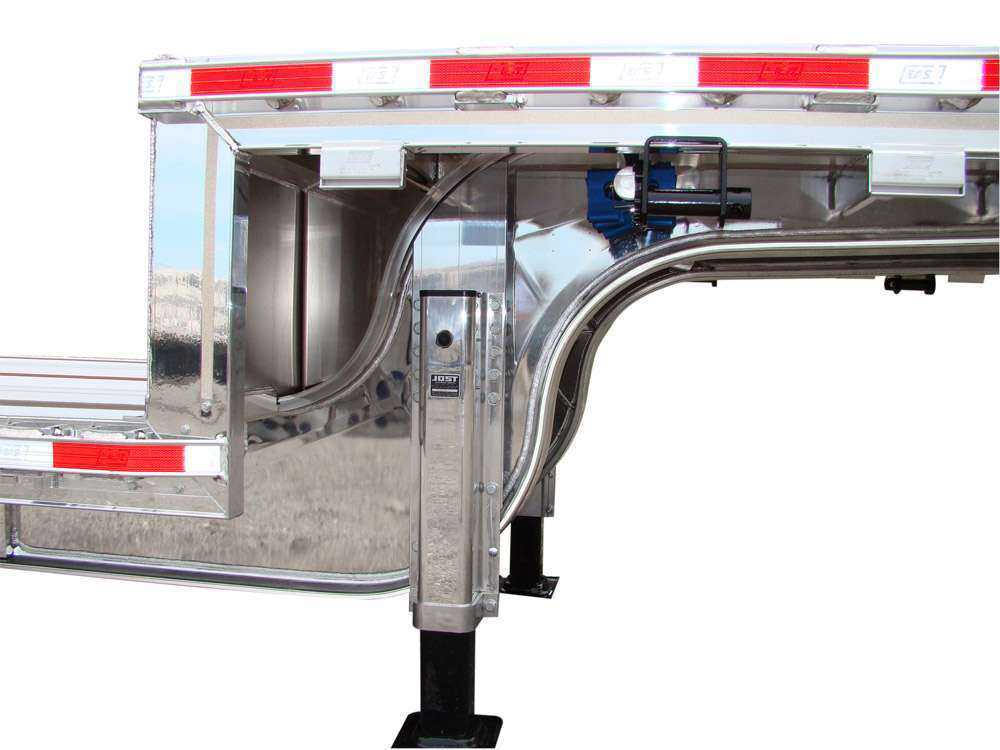 Jost Landing Gear on East Drop Deck Trailer