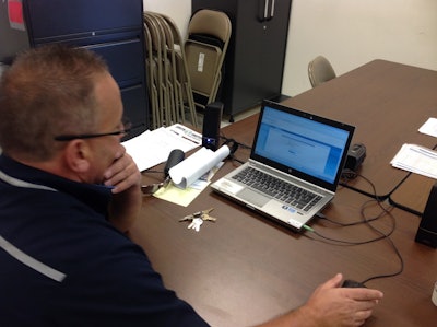 Jack Malloy monitors risky driving behaviors captured by the fleet’s event recorder system.
