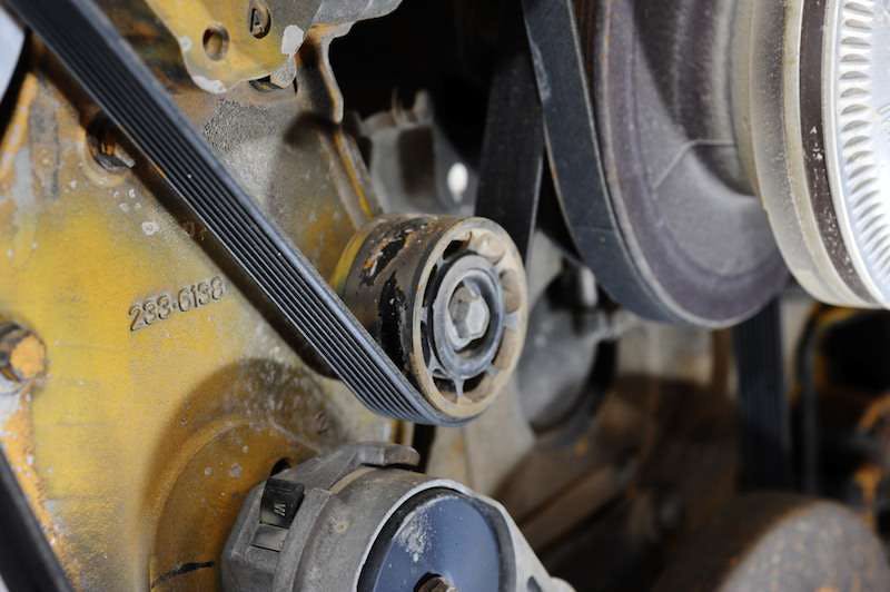 Belts on a semi-truck