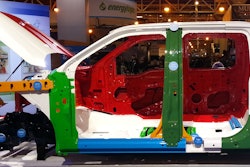 Each area painted or tagged has been changed to make structural repairs easier than current F-150. (Click to view larger)