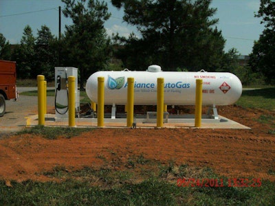 Many propane suppliers are now setting up autogas refueling stations at construction and landscaping companies for free to encourage vehicle conversions.