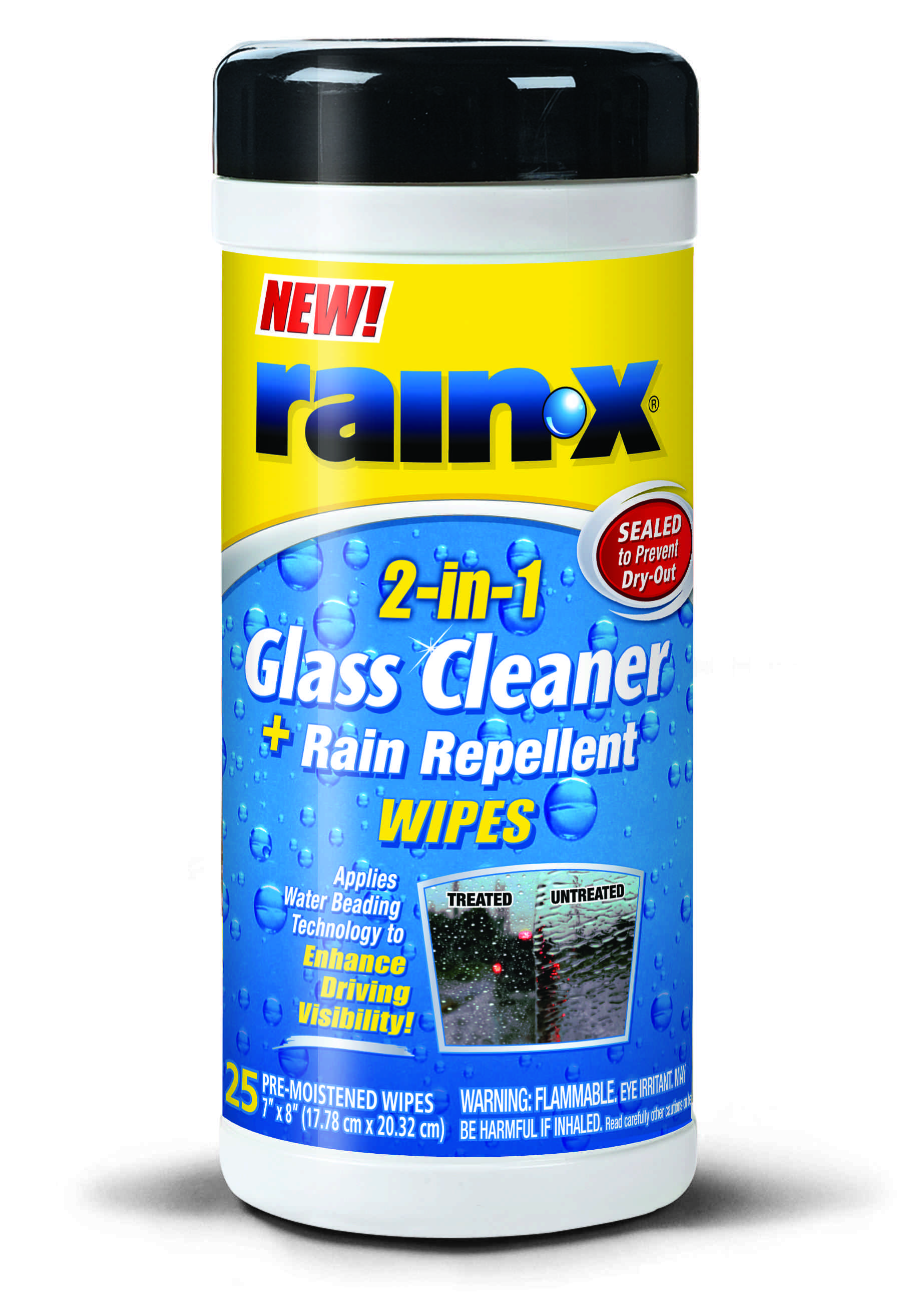 Rain-X 2-in-1 Glass Cleaner and Rain Repellent Wipes