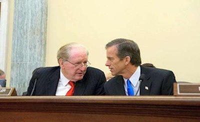 Sens. Jay Rockefeller, left, and John Thune lead the Senate Committee on Commerce, Science, and Transportation as Congress looks for ways to fund transportation programs.