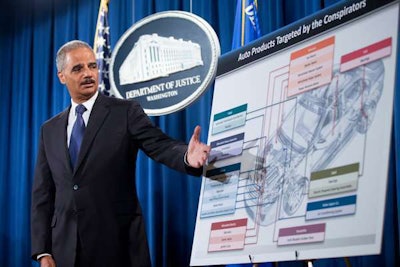 Attorney General Eric H. Holder Jr. announcing that nine Japanese firms and two executives agreed to pay fines of $740 million. By JACLYN TROP Published: September 26, 2013