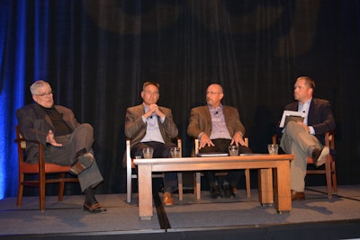Gordon Klemp, Steve Branch and Scott Blevins participate in a panel discussion: Recruiting and Retention in a Tough Environment as part of the 2014 CCJ Summer Symposium.