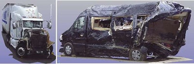 NTSB issued in 2014 these renderings of the two vehicles involved in the Tracy Morgan crash.