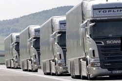 Scania testing semi-autonomous trucks in Japan in 2013.