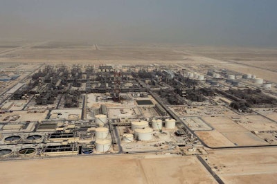 An aerial view of Shell’s gas-to-liquid plant in Ras Laffan Industrial City, Qatar.