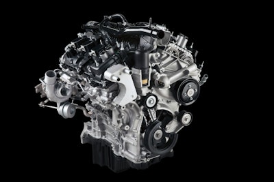 The 325hp 2.7L EcoBoost V-6 is the first of three engine options being offered for the 2015 F-150.