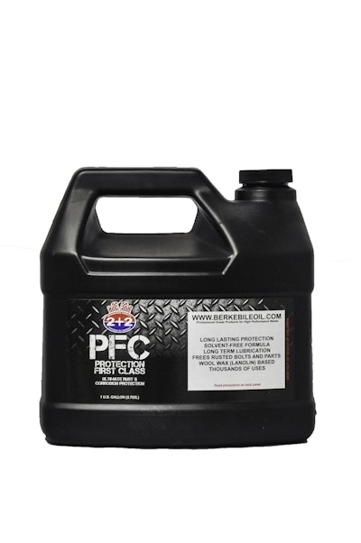 Berkebile Oil Protection First Class penetrating lubricant and rust inhibitor