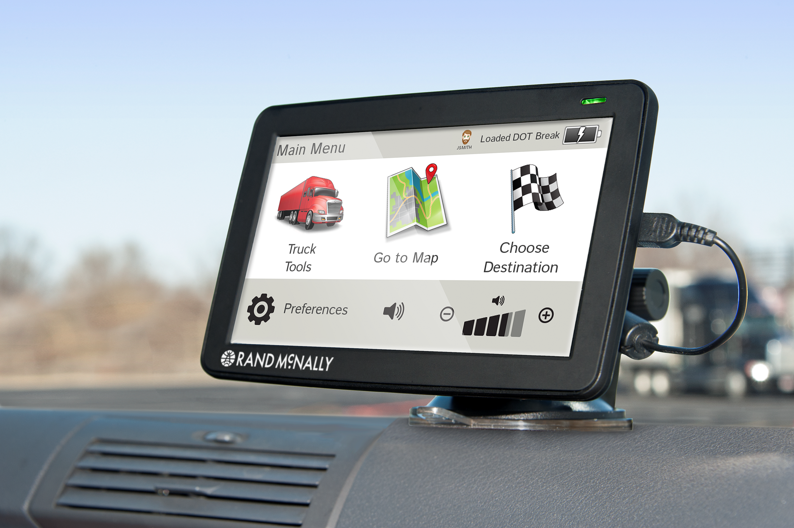 Rand McNally TND 730 Hi-Res On Dash