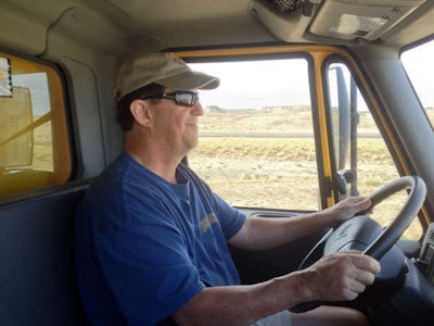 Behind the wheel crossing Southwestern Utah. Deluxe interior trim made long hours driving less taxing on both driver and passenger.