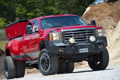 Six-inch lift kit allows duallys to run 35-inch tires and provides excellent suspension travel/ground clearance for use over demanding terrain.