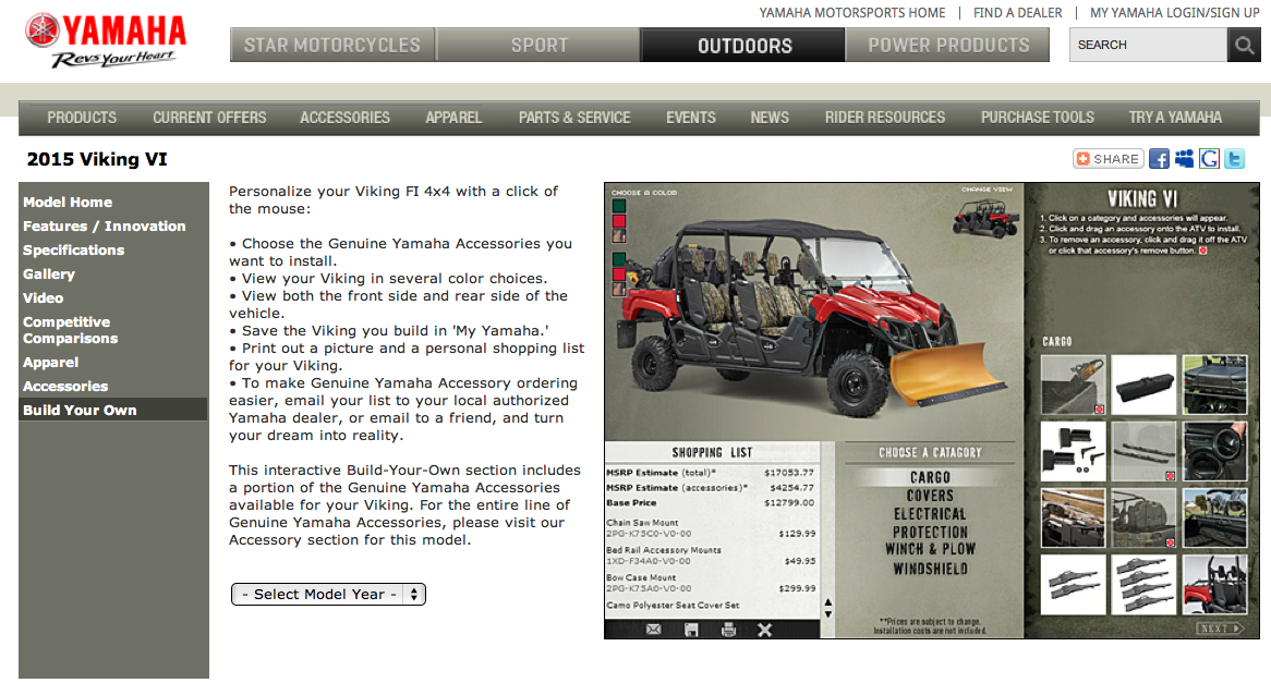 Yamaha Viking VI website