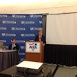 Karen Rasmussen, president and CEO of HELP, Inc., speaks during a press conference at the ATA convention in San Diego