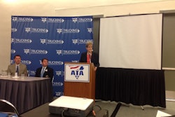 Karen Rasmussen, president and CEO of HELP, Inc., speaks during a press conference at the ATA convention in San Diego