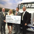 Britton Transport receives the 2014 Volvo Trucks Safety Award in the less-than 20-million-mile category.