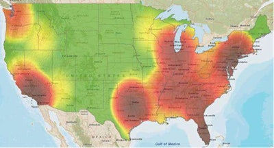 As this map from FreightWatch International’s report on 2014 cargo theft shows, Florida is one of the hottest spots in the country for cargo thefts to occur.
