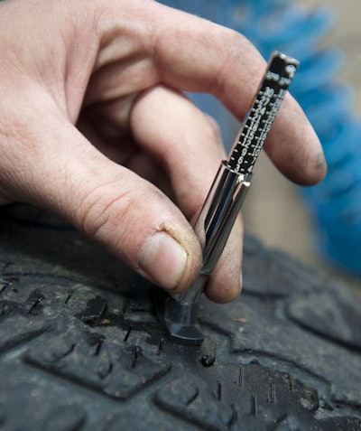 Measuring Tire Tread Depth On Light Truck Tire