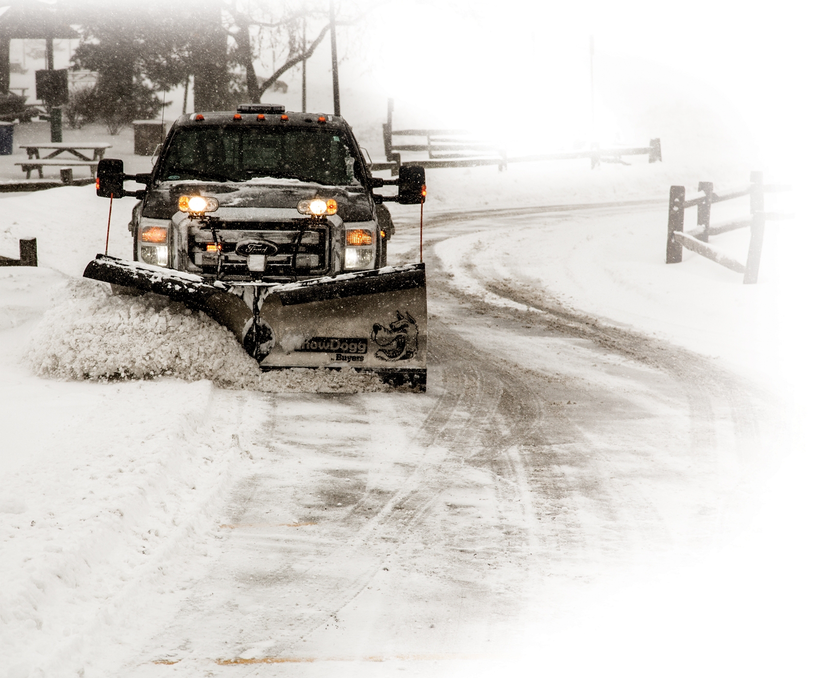 Getting snow-removal equipment and trucks checked out before the snows fall can prevent costly surprises during the ensuing winter work cycle. (Photo: Buyers Products)