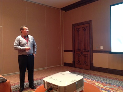 John Elliot speaking to CCJ Fall Symposium attendees Nov. 6.