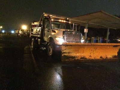 Arkansas State Highway and Transportation Dept. trucks are rolling early this winter. (AHTD photo)
