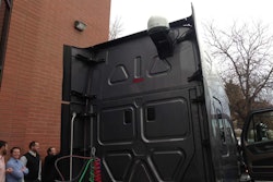 During a meeting at its office in Salt Lake City, EpicVue demonstrated a satellite TV system installed in a truck from Pride Transport. Click on the photo to see a gallery of new satellite TV options for fleets and drivers.