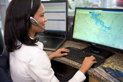 A Volvo and Mack agent in the companies’ Uptime Center.