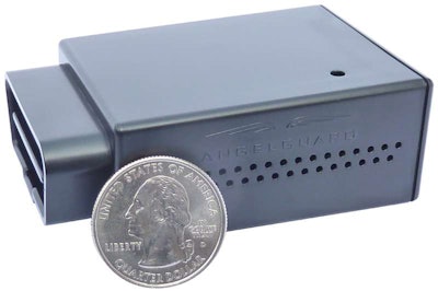 AngelGuard plugs into the vehicle’s OBDII port and works off local cell tower coverage.