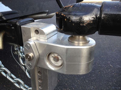Team used a WeighSafe Hitch to check tongue weights during trailering tests.