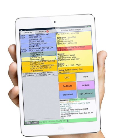 Acordex has a mobile proof-of-delivery app that integrates with fleet dispatch systems.