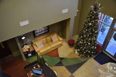 The lobby/foyer of WTI’s office. I visited during the Christmas season, and the company had its decorations on display.