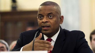 Transportation Secretary Anthony Foxx speaking at the Senate’s Wednesday-held hearing on highway funding. Photo from The Hill