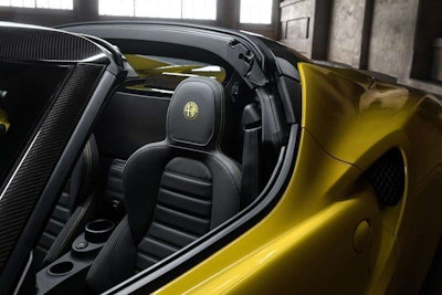 The all-new 2015 Alfa Romeo 4C Spider’s cockpit is inspired from racing, purpose built with only the essential driving components stylistically integrated.