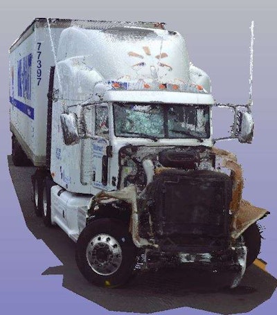 This rendering of Walmart’s truck following the crash was produced by NTSB during its investigation.