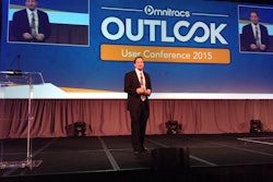 Joe DeLorenzo speaking at the Omnitracs Outlook Conference this week.
