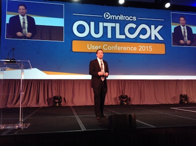 Joe DeLorenzo speaking at the Omnitracs Outlook Conference this week.