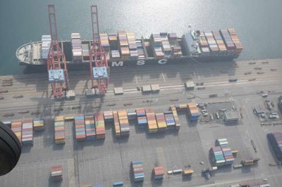 The ILWU posted several photos, the above included, last week to dispute the Pacific Maritime Association’s claims that West Coast ports were jammed.
