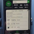 The PedalCoach app shows drivers a fuel efficiency score at the end of every trip.